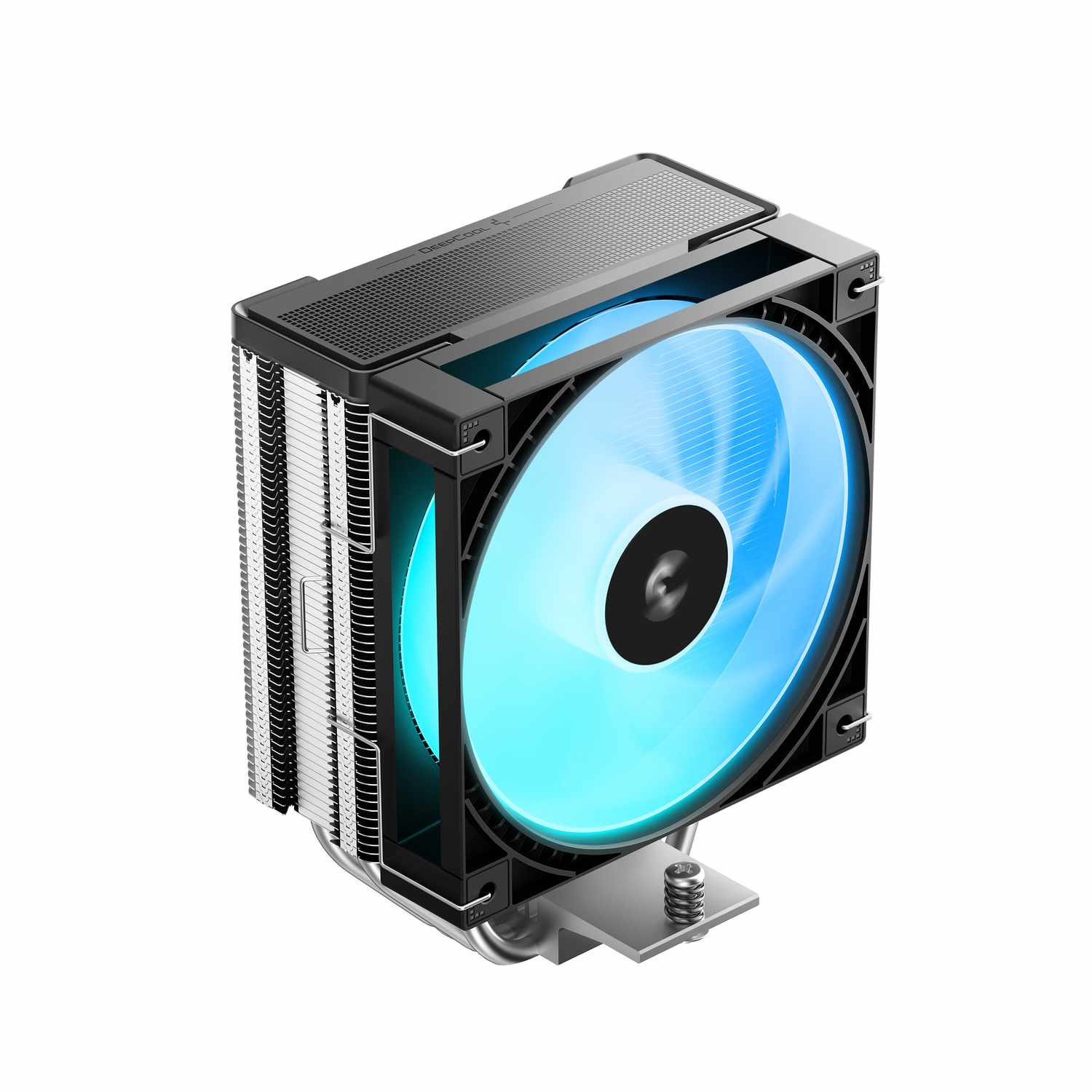 4c61caa1b6717bc035e8a8ee7addd424.jpg Air Cooler DeepCool AG400 G2 ARGB vista frontal com iluminação