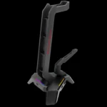 Suporte para headset Redragon em ambiente gamer organizado