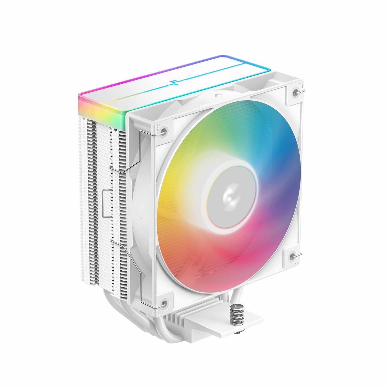 6abc8c40571e3fe81deefe4b3c7d445c.jpg Air Cooler Deepcool Ag400 Wh Argb V2 Branco 4 Heatpipes 120m - Imagem 1