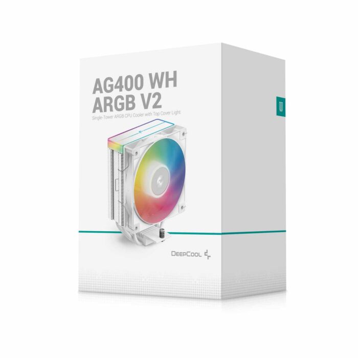 Air Cooler Deepcool Ag400 Wh Argb V2 Branco 4 Heatpipes 120m - Imagem 9