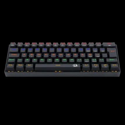 Teclado mecânico Redragon Lakshmi preto com layout compacto 60% ABNT2