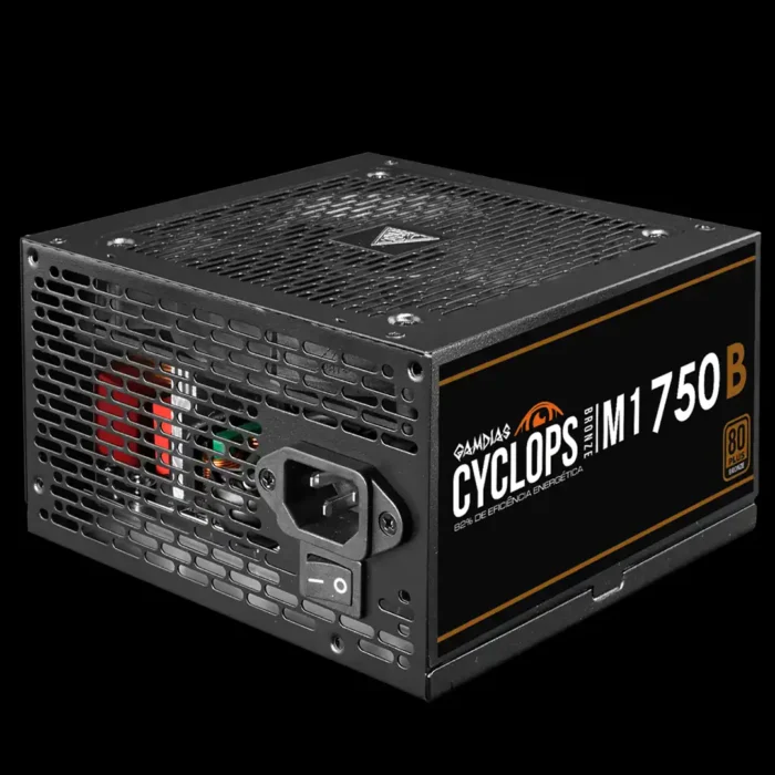 Fonte Gamdias Cyclops M1-750B com cabos flat organizados