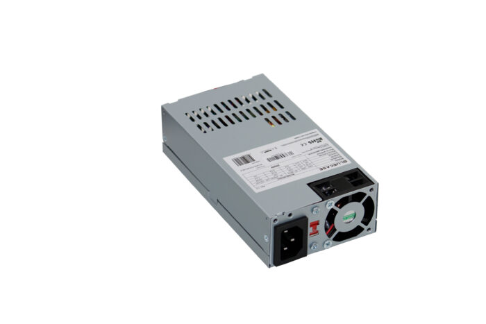 Fonte Bluecase Flex 1U 200W bivolt prata vista lateral