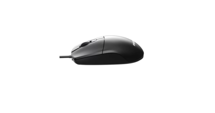 Mouse Philips SPK7247 preto com acabamento fosco visto de frente