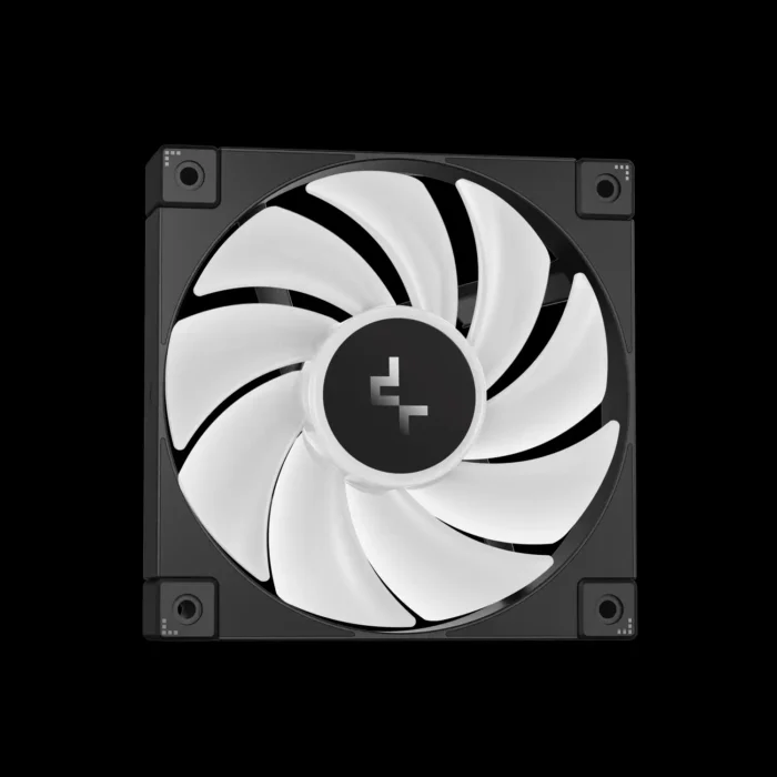 Radiador e fans RGB do Water Cooler DeepCool LP240 em close