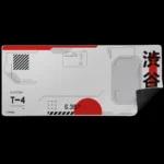 Visão ampla do mouse pad Trust Japan branco estendido na mesa