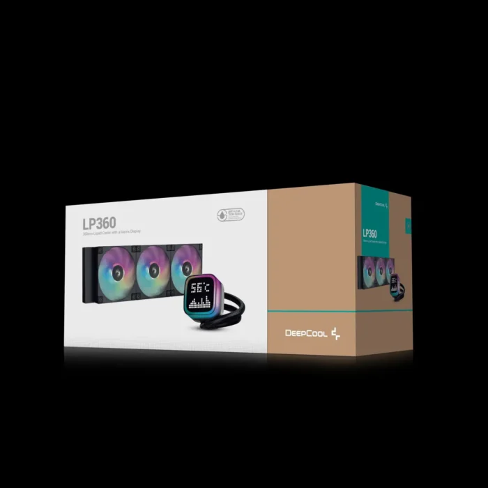 Conjunto completo do Water Cooler DeepCool LP360 com tubos e fans