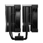 Vista lateral do dissipador preto do air cooler Deepcool AK620 G2