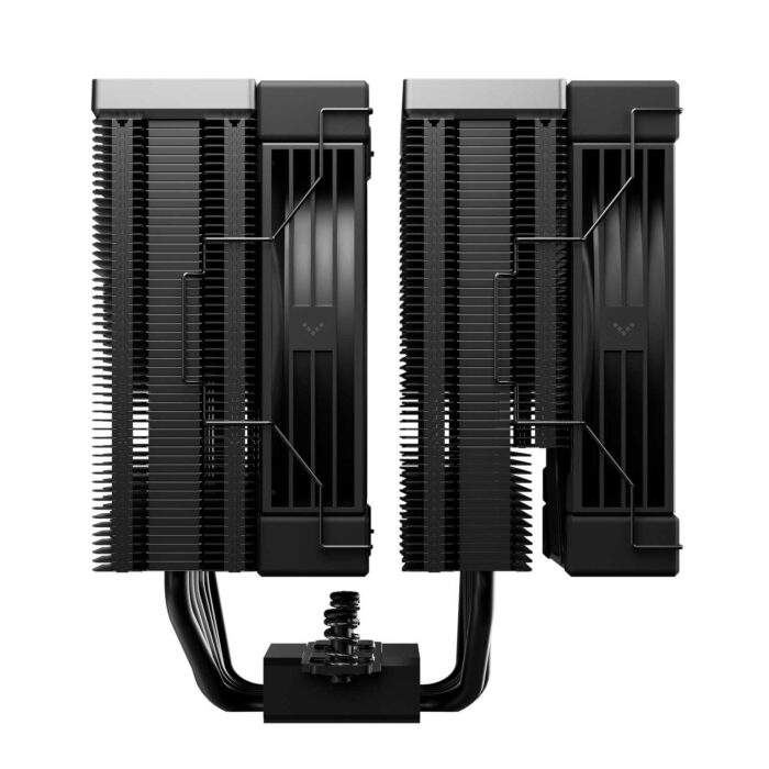 Vista lateral do dissipador preto do air cooler Deepcool AK620 G2