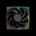 Fan Geometric Future Squama 3003R ARGB Reverse 120mm vista frontal com iluminação