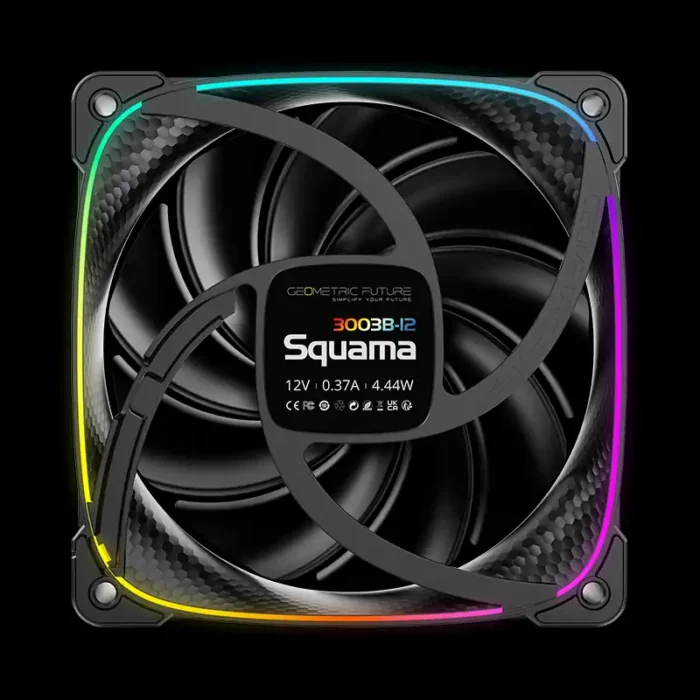 Kit com três fans Geometric Future Squama 3003 para resfriamento eficiente