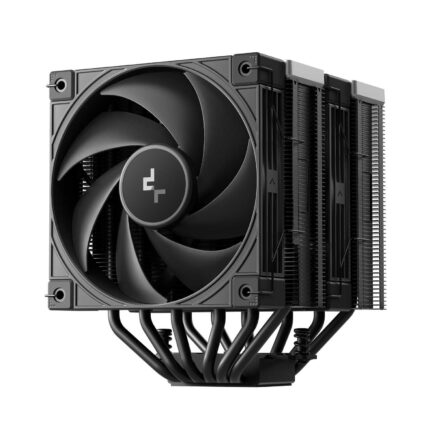 Detalhe do topo em madeira do air cooler Deepcool AK620 G2
