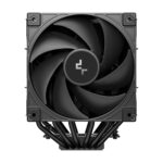 Air cooler Deepcool AK620 G2 instalado em placa-mãe com fan em funcionamento