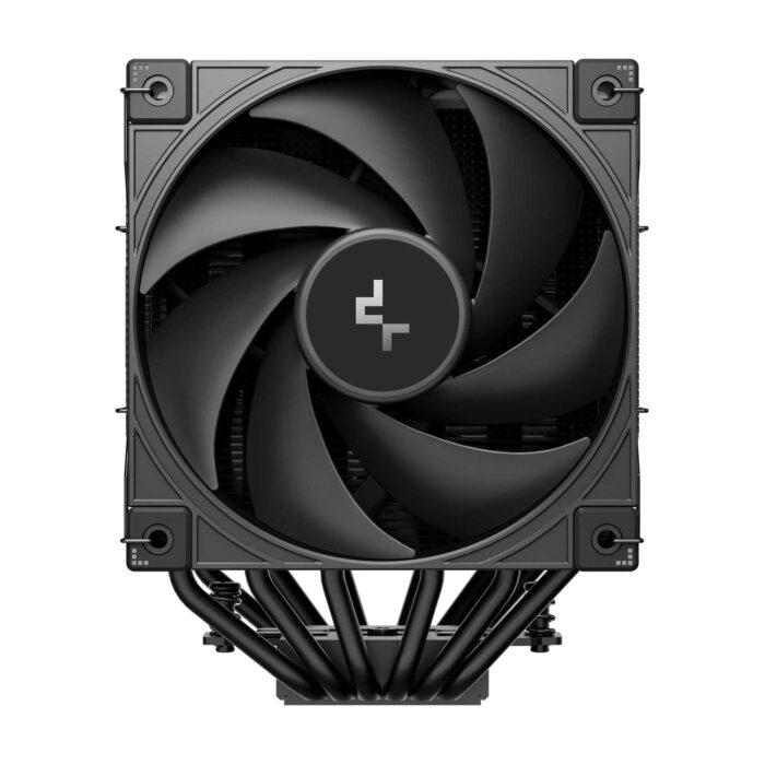 Air cooler Deepcool AK620 G2 instalado em placa-mãe com fan em funcionamento