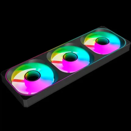 Detalhe da iluminação ARGB nas hélices do fan Kalkan Strix