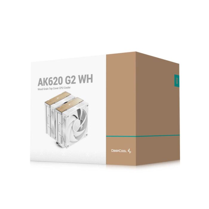 Air cooler Deepcool AK620 G2 branco em setup gamer minimalista