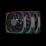 Kit 3 fans Geometric Future Squama 3003R ARGB Reverse Blade vista frontal