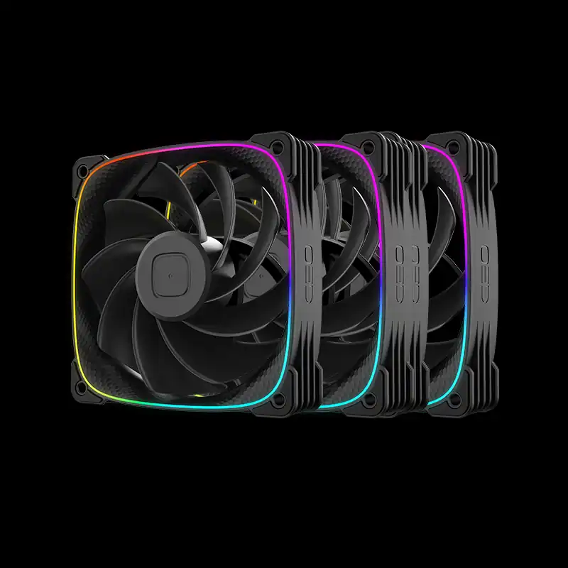 e328cffa058b7950a4c06dadab31d62e.webp Kit 3 fans Geometric Future Squama 3003R ARGB Reverse Blade vista frontal