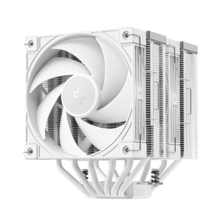 Air cooler Deepcool AK620 G2 branco vista frontal com heatpipes e fan