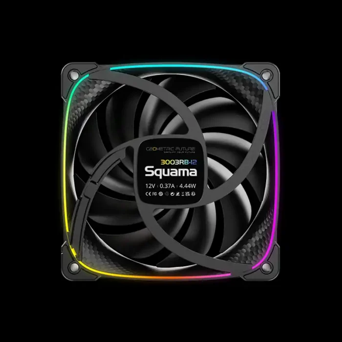 Fan Geometric Future Squama 3003R ARGB Reverse 120mm com conector PWM e ARGB