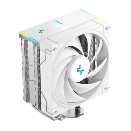 Air Cooler DeepCool AK400 Digital SE WH ARGB vista frontal com iluminação