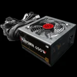 Detalhe dos conectores PCIe 6+2 pinos da fonte Kalkan 650W