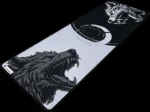 Mousepad Gamer Kalkan Howl Speed branco e preto vista superior
