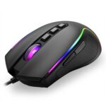 Mouse gamer T-Dagger Darkangel RGB V3 com design ergonômico em fundo branco