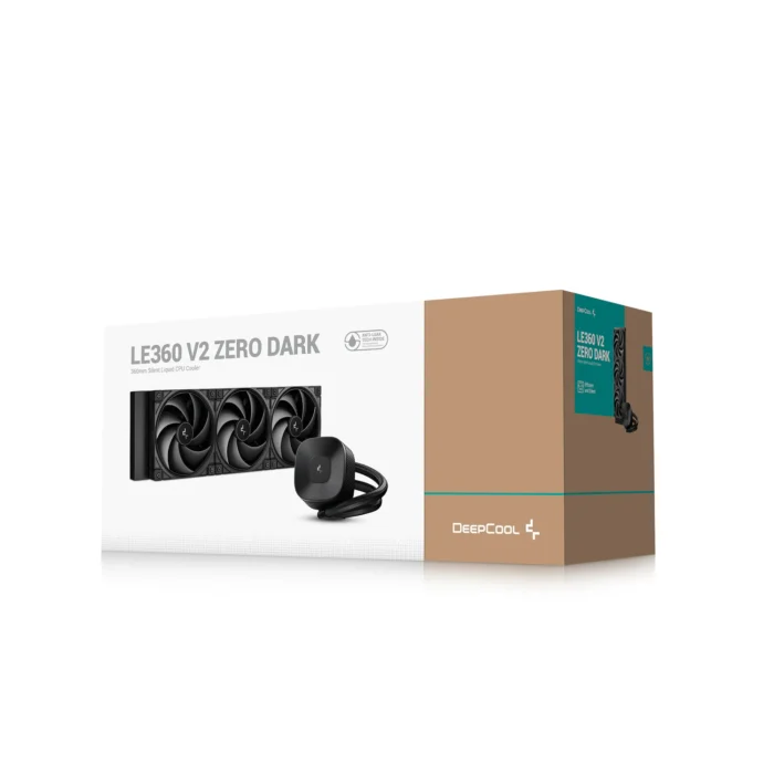 Water Cooler DeepCool LE360 V2 Zero Dark All Black 360mm - Imagem 6