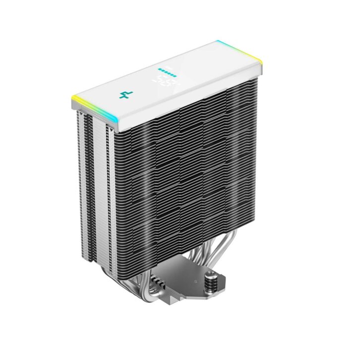 Lateral do dissipador de alumínio com 4 heatpipes de cobre do DeepCool AK400
