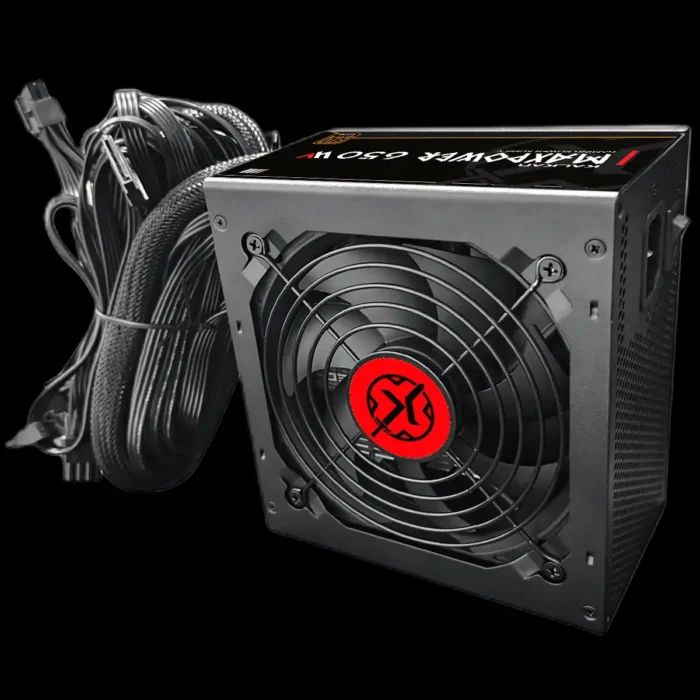 Visão lateral da fonte Kalkan Maxpower 650W com certificação 80 Plus Bronze